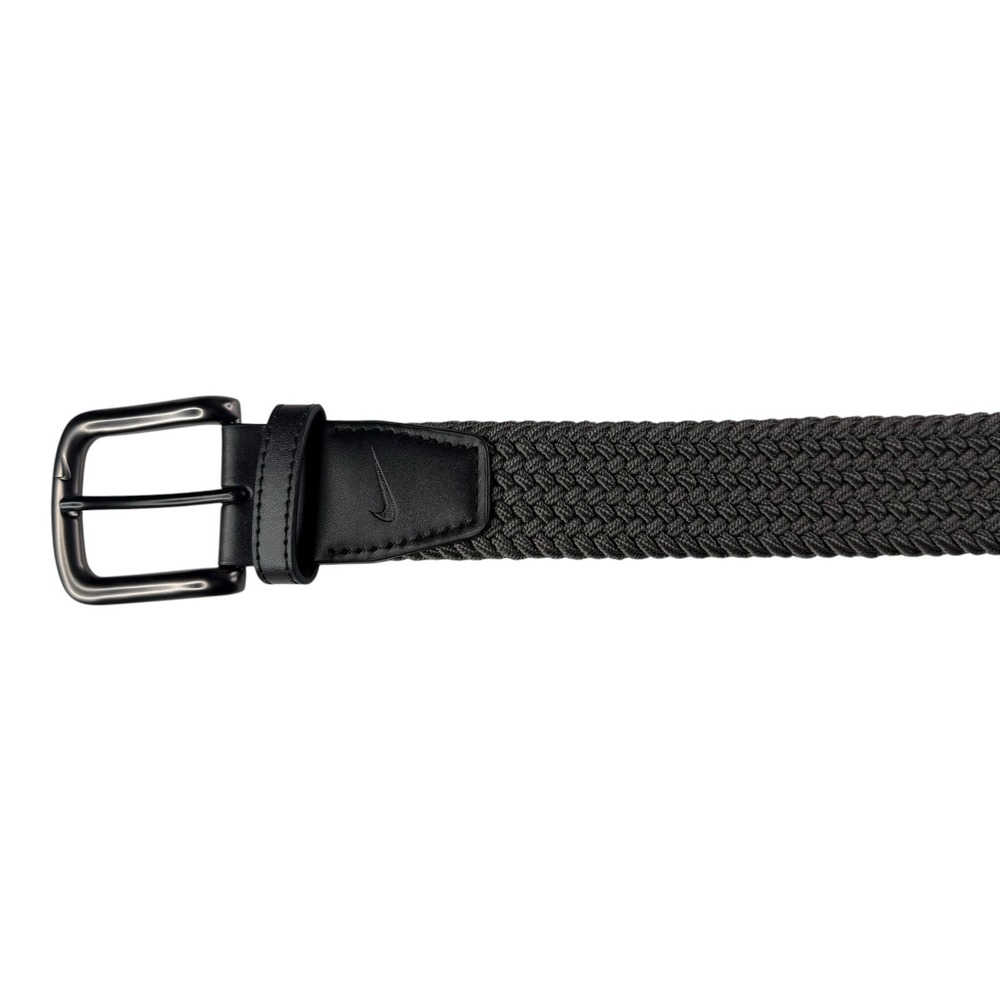 Nike Stretch Woven Braided Golf Belt Gray Black Men's XL 42-44 51.5"